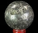 Polished Pyrite Sphere - Peru #65118-1